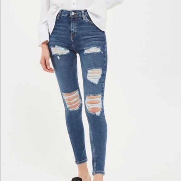 Topshop Denim - 🌼 Topshop Moto JAMIE High Rise Skinny Distressed